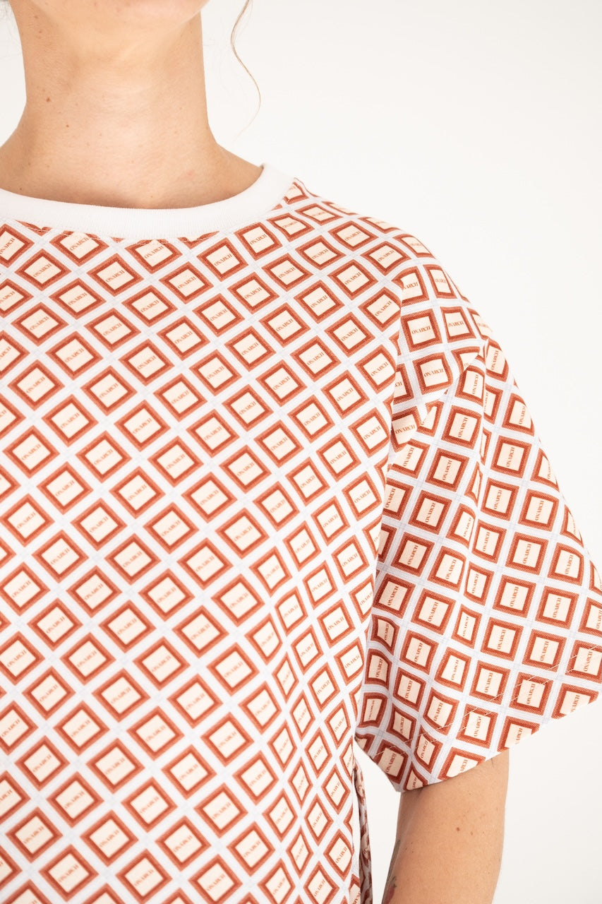 Triple T-Shirt en coton GOTS imprimé damier détails – Onarch